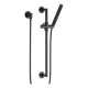 Hand Shower Includes Slide Bar, Hose, Wall Supply, and H2Okinetic Technology in Matte Black