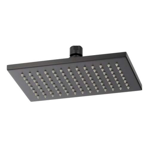 Single Function Ceiling Mount Raincan Shower Head in Matte Black