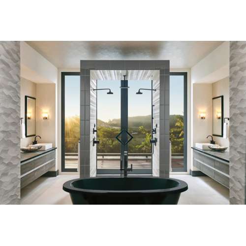 T60280-BL Siderna Rain Shower Trim Package in Matte Black