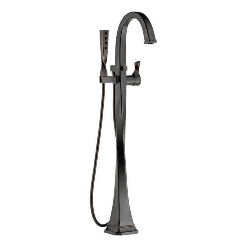 Single Handle Freestanding Tub Filler Trim in Venetian Bronze