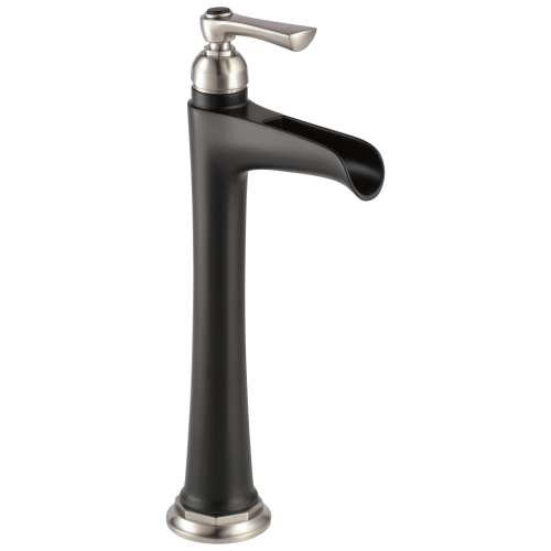 Single Handle Vessel Lavatory Faucet in Luxe Nickel/Matte Black Finish, 1.5gpm Flow Rate