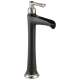 Single Handle Vessel Lavatory Faucet in Luxe Nickel/Matte Black Finish, 1.5gpm Flow Rate