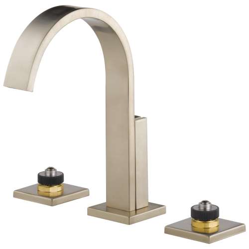 Siderna 65380LF-BNLHP-ECO Widespread Lavatory Faucet Less Handles in Brushed Nickel Finish, 1.2gpm Flow Rate