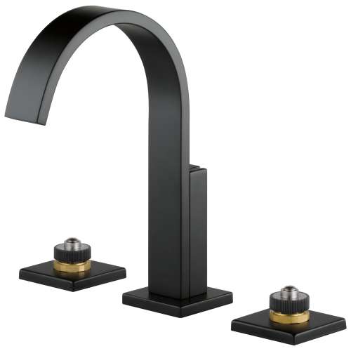 Widespread Lavatory Faucet Less Handles in Matte Black Finish, 1.2gpm Flow Rate