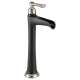 Single Handle Vessel Lavatory Faucet in Luxe Nickel/Matte Black Finish, 1.2gpm Flow Rate
