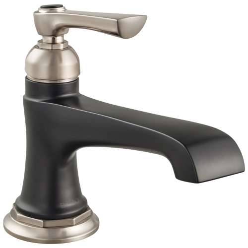 Single Handle Single Hole Lavatory Faucet in Luxe Nickel/Matte Black Finish, 1.2gpm Flow Rate