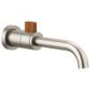 Wall Mount Lavatory in Luxe Nickel/Teak Wood Finish, 1.5gpm Flow Rate