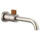 Single Handle Wall Mount Lavatory Faucet in Luxe Nickel/Teak Wood Finish, 1.2gpm Flow Rate