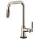 SmartTouch Pull-Down Faucet with Square Spout and Knurled Handle in Stainless Finish