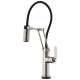 SmartTouch Articulating Faucet with Industrial Handle in Stainless Finish