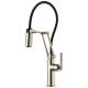 Articulating Faucet with Knurled Handle in Polished Nickel Finish
