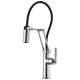 Articulating Faucet with Knurled Handle in Chrome Finish