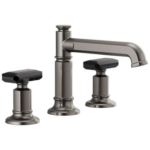 1.5 GPM Widespread Lavatory Faucet with Column Spout and without Handles in Luxe Steel Finish