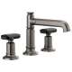 1.5 GPM Widespread Lavatory Faucet with Column Spout and without Handles in Luxe Steel Finish