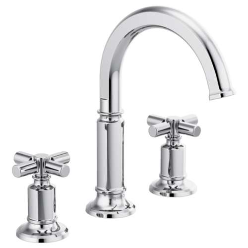 1.5 GPM Widespread Lavatory Faucet with Arc Spout and without Handles in Polished Chrome Finish