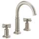 1.5 GPM Widespread Lavatory Faucet with Arc Spout and without Handles in Luxe Nickel Finish
