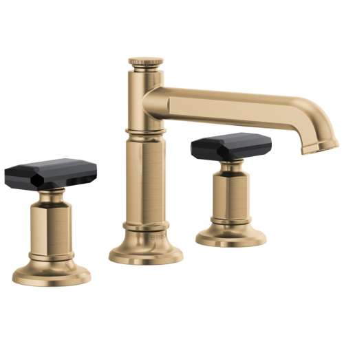 1.5 GPM Widespread Lavatory Faucet with Column Spout and without Handles in Luxe Gold Finish