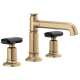 1.5 GPM Widespread Lavatory Faucet with Column Spout and without Handles in Luxe Gold Finish