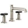 1.5 GPM Widespread Lavatory Faucet with Column Spout and without Handles in Luxe Nickel Finish