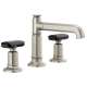 1.5 GPM Widespread Lavatory Faucet with Column Spout and without Handles in Luxe Nickel Finish