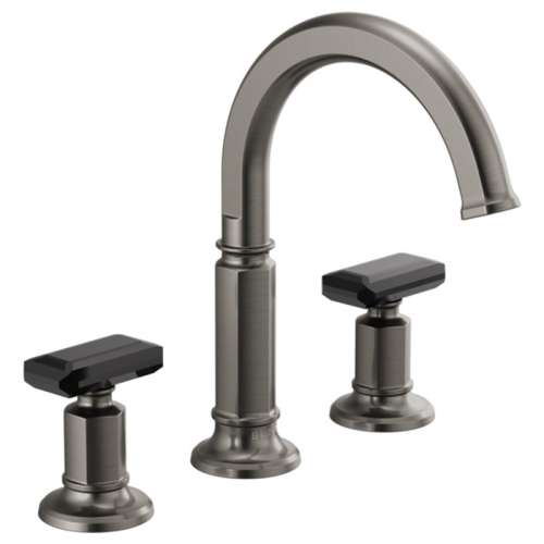 1.5 GPM Widespread Lavatory Faucet with Arc Spout and without Handles in Luxe Steel Finish