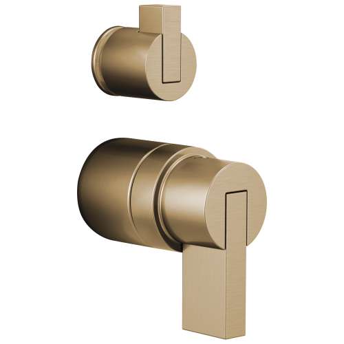 Pressure Balance Valve Trim Lever Handle Kit in Luxe Gold