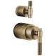 Pressure Balance Valve Trim T-Lever Handle Kit in Luxe Gold