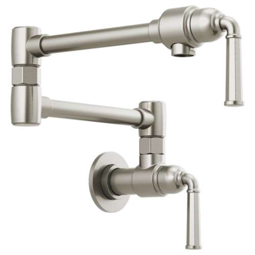 4 GPM Wall Mount Pot Filler in Stainless Finish