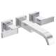 Two Less Handles Wall Mount Tub Filler in Chrome