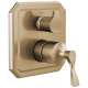 Pressure Balance Valve with Integrated 6-Function Diverter Trim in Luxe Gold