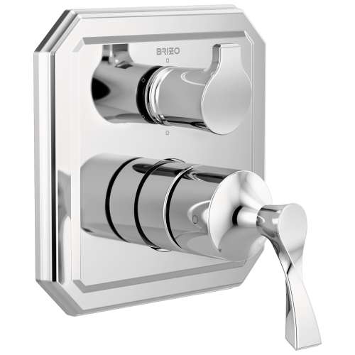 Pressure Balance Valve with Integrated 6-Function Diverter Trim in Chrome