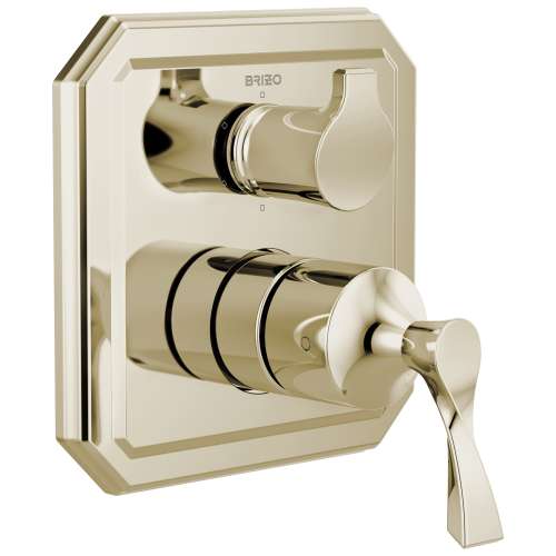 Pressure Balance Valve with Integrated 6-Function Diverter Trim in Polished Nickel