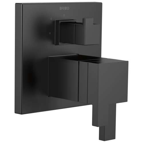 Tempassure Thermostatic Valve with Integrated 3-Function Diverter Trim in Matte Black