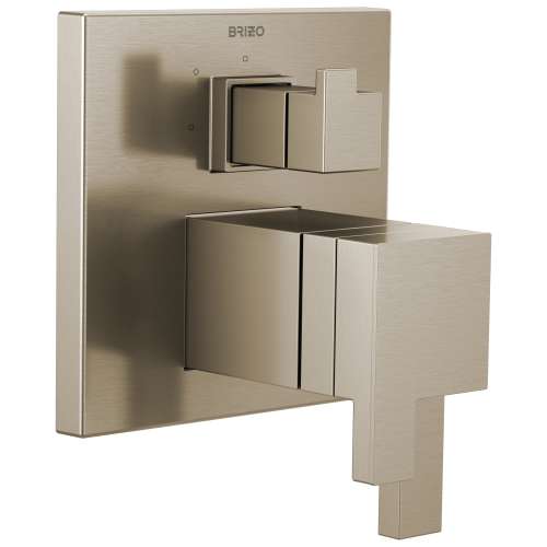 Tempassure Thermostatic Valve with Integrated 3-Function Diverter Trim in Brushed Nickel