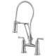 1.8 GPM Articulating Bridge Faucet with Finished Hose in Polished Chrome Finish