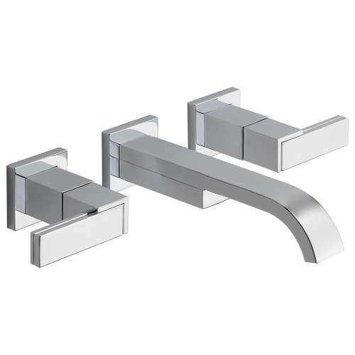 65880LF Wall Mount Bathroom Faucet with Lever Handles in Polished Chrome