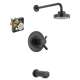 Odin KTS60475-R-BL Tub/Shower Trim Kit in Matte Black