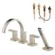 Roman Tub Trim Kit With Handles and Hand Shower in Brushed Nickel