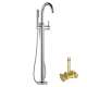 Odin KT70175-R-PC Single Handle Freestanding Tub Filler Trim Kit in Polished Chrome