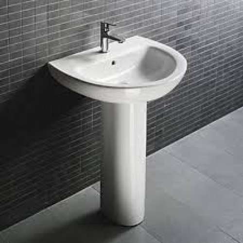 New Light Pressure-Cast Fireclay Pedestal Sink