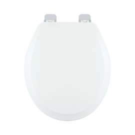 700CH-001 Wood Round Toilet Seat in White