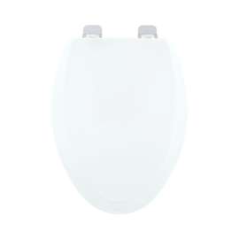 900BN-001 Wood Elongated Toilet Seat in White