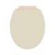 1400SC-106-A Plastic Round Slow-Close Toilet Seat in Bone