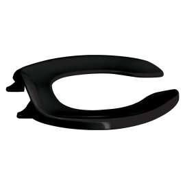 Plastic Round Toilet Seat in Black