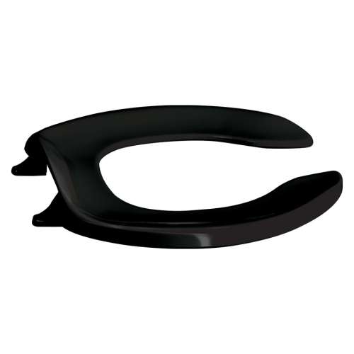 Plastic Round Toilet Seat in Black