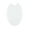 Wood Elongated Toilet Seat in Crane White