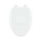 Wood Elongated Toilet Seat in Crane White