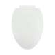Plastic Elongated Slow-Close Toilet Seat in White