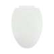 Plastic Elongated Slow-Close Toilet Seat in Crane White