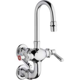 2.2 GPM Wall Mounted Manual Sink Faucet with 3